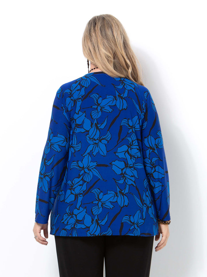 A Touch of Blue Pleat Top