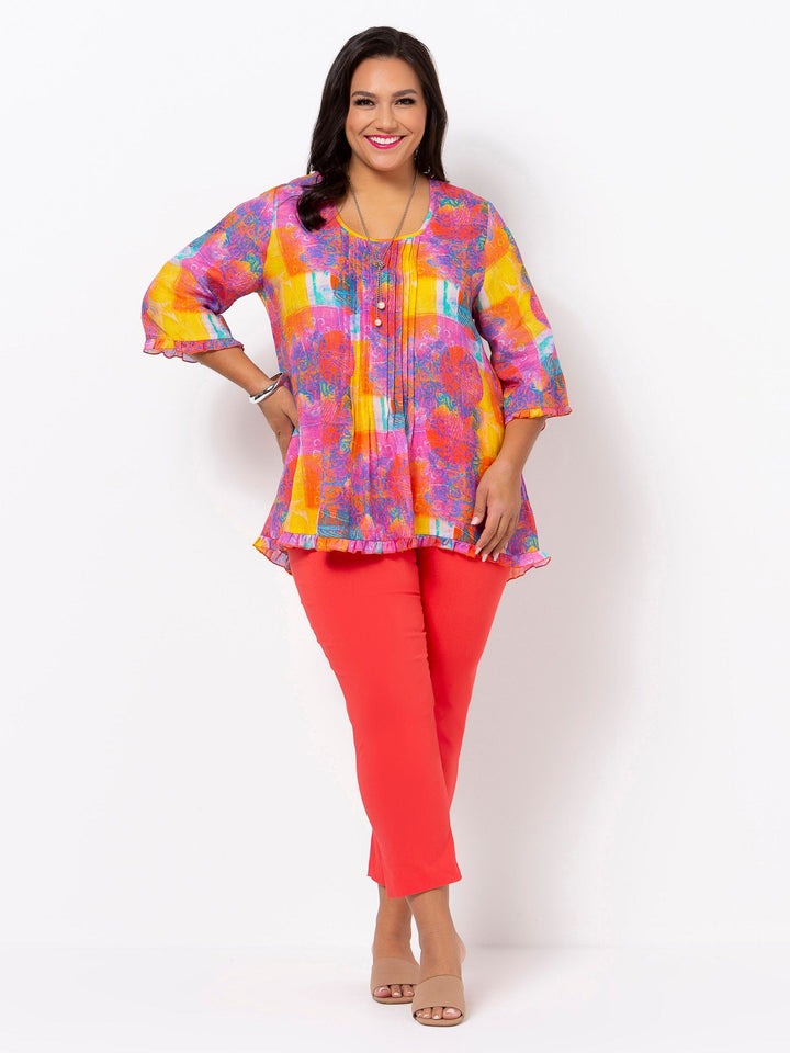 Bright Abstract Tuck Top