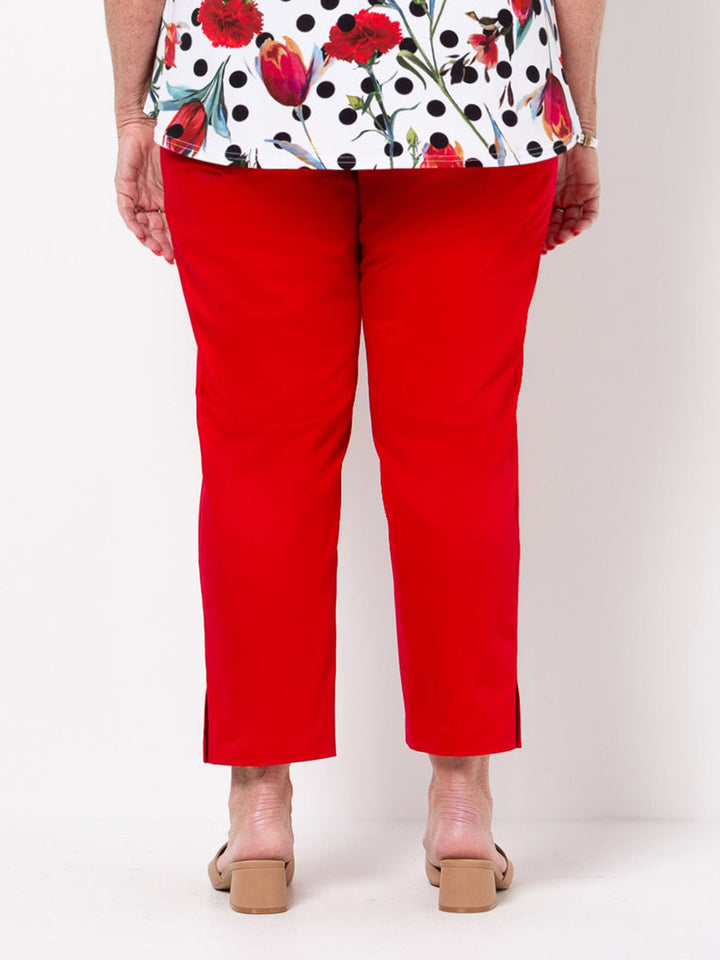 Red 7/8 Sateen Pant