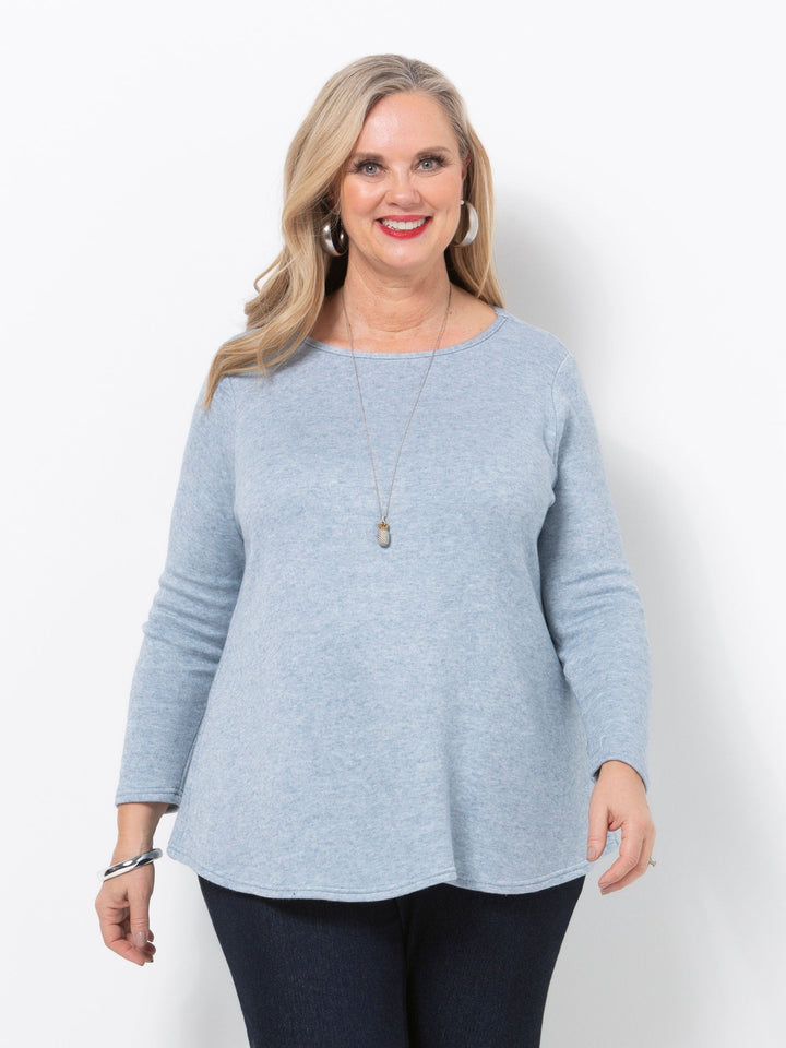Dusty Blue Luxe Basic Top