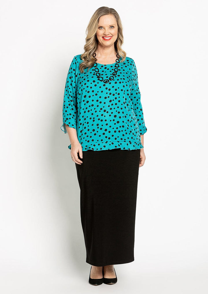 Dot Turquoise Top