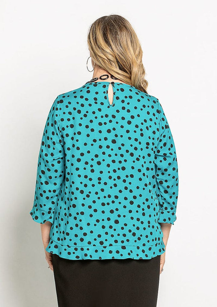 Dot Turquoise Top